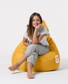 Fotoliu puf, Bean Bag, Ferndale Drop L, 80 x 80 cm, poliester impermeabil, galben