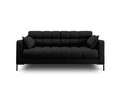 Canapea 2 locuri, Mamaia, Micadoni Home, BL, 152x92x75 cm, tesatura tip twill, negru