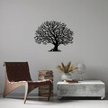 Decoratiune de perete, Monumental Tree 15, Metal, Dimensiune: 74 x 57 cm, Negru