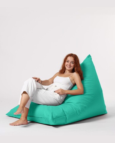 Fotoliu puf, Bean Bag Ferndale, Pyramid Bed, 145 cm, poliester impermeabil, turcoaz