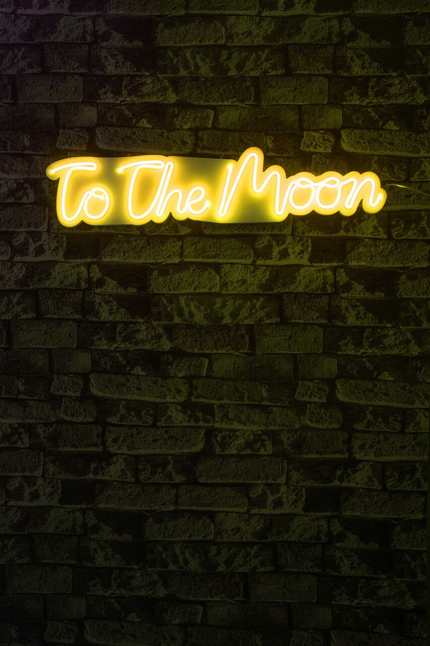 Decoratiune luminoasa LED, To the Moon, Benzi flexibile de neon, DC 12 V, Galben - 1 | YEO