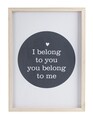 Decoratiune, Bizzotto, I belong to you, 40 x 2.5 x 55 cm, mdf/sticla, multicolor