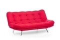 Canapea extensibila Misa Sofabed, Futon, 3 locuri, 198x128 cm, metal, rosu