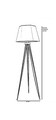 Lampadar, Stala, 846STL3620, Metal, Negru