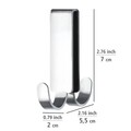 Suport pentru cabina de dus, Wenko, Double Vieste, 5.5 x 2 x 7 cm, inox