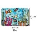 Covoras de baie, Wenko, Ocean Life, 45 x 70 cm, poliester, multicolor