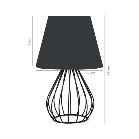 Lampa de masa, Insignio, 780SGN4485, PVC, Antracit