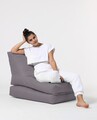 Fotoliu extensibil, Siesta, Ferndale Bean Bag, 55 - 180 cm, poliester impermeabil, gri fumuriu