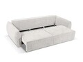 Canapea extensibila 3 locuri, Kaelle, Micadoni Home, BL, 244x97x91 cm, poliester chenille, gri deschis