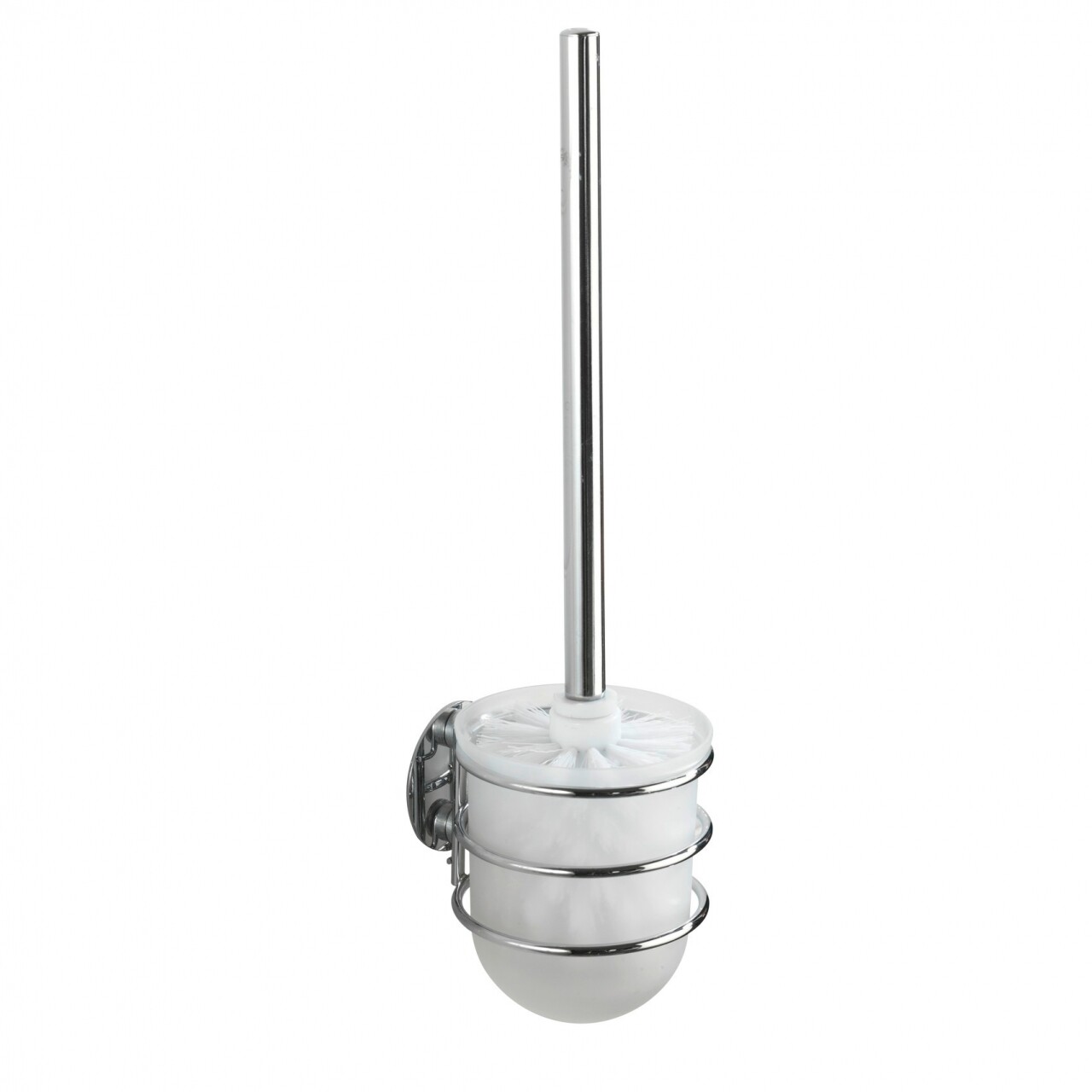 Suport perie pentru toaleta Turbo-Loc®, Wenko,  37.5 x 11.5 cm, inox, argintiu