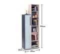 Corp biblioteca, Çilek, Trio Bookcase With Storage, 69x192x32 cm, Multicolor