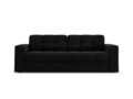 Canapea 2 locuri, Justin, Micadoni Home, BL, 162x90x72 cm, catifea, negru