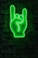 Decoratiune luminoasa LED, Rock N Roll Sign,  Benzi flexibile de neon, DC 12 V, Verde