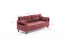 Canapea fixa Comfort, Balcab Home, 3 locuri, 206x80x80 cm, lemn, rosu