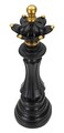 Statueta decorativa / Piesa de sah Regina, Black Queen, Mauro Ferretti, Ø12 x 37 cm, polirasina, negru/auriu