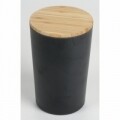 Cutie de depozitare Black Bamboo, Jocca, 12 x 12 x 18.7 cm, bambus, negru/natur