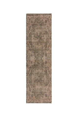 Covor Selena Jute Green, Flair Rugs, 60x230 cm, iuta/poliester/bumbac, verde