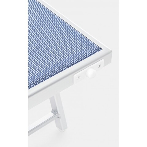 Sezlong cu parasolar, Cross, Bizzotto, 186x71x106.5 cm, aluminiu/textilena, albastru