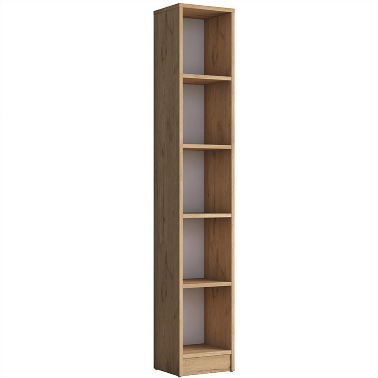 Corp biblioteca Goldie, Pakoworld, 30x25x170 cm, PAL melaminat, natural/alb