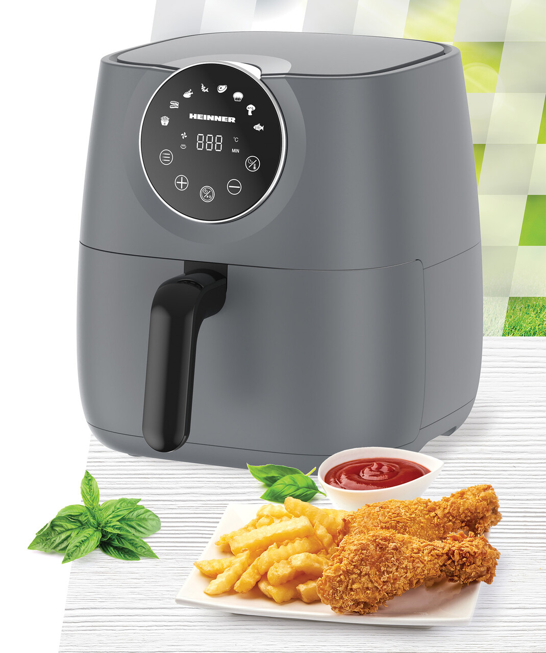 Friteuza Smartfry, Heinner, 5.7 L, 1700W, plastic, antracit - 1 | YEO