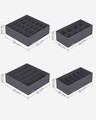 Set 8 organizatoare pentru sertare, Vasagle, 32x32x10cm/32x16x10cm, material netesut, gri