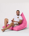 Fotoliu puf, Bean Bag Ferndale, Pyramid Bed, 145 cm, poliester impermeabil, roz