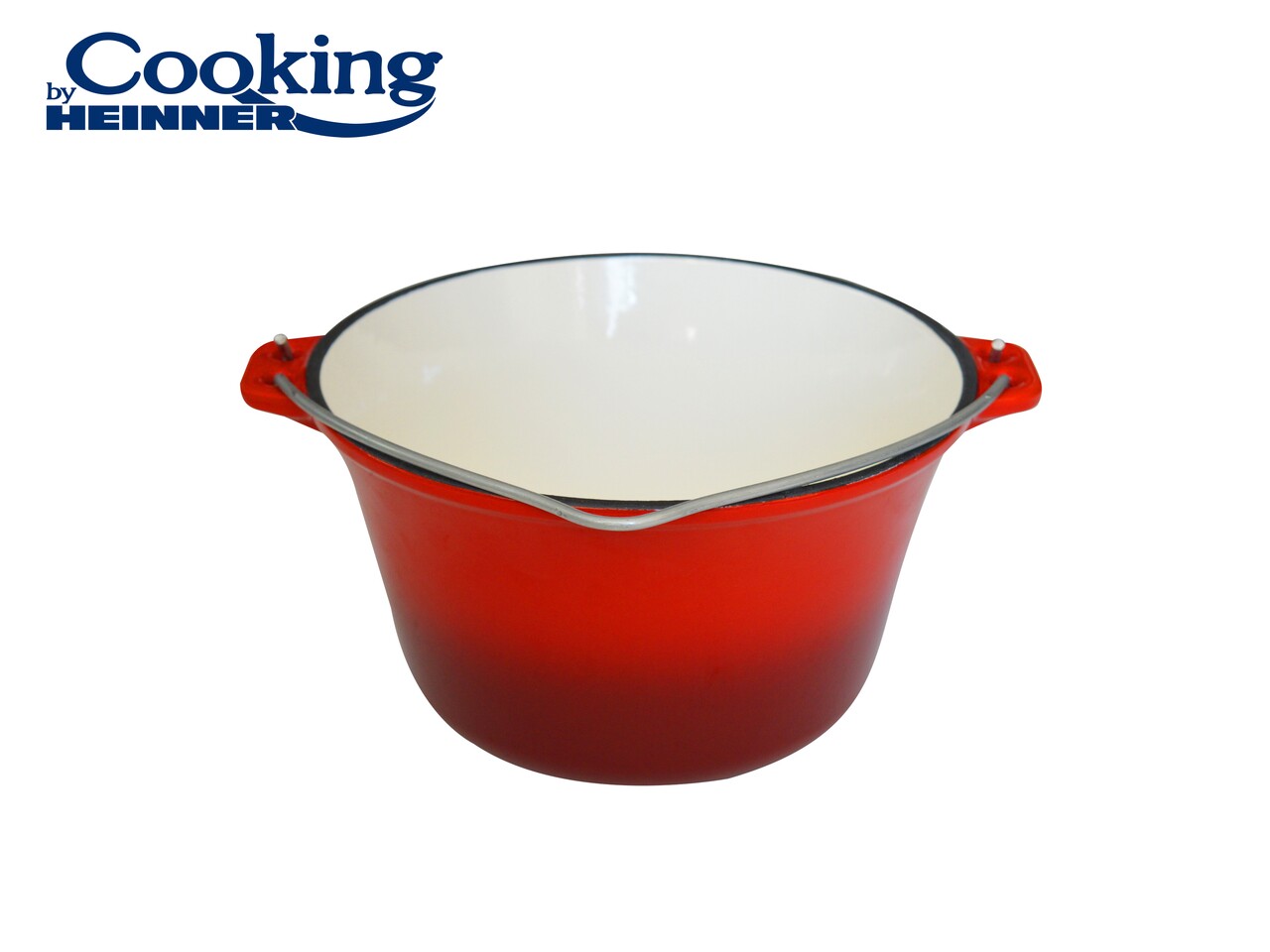 Ceaun din fonta emailata, Cooking by Heinner, 22x13 cm, 3 L, rosu - 1 | YEO