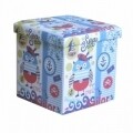 Taburet pliabil cu spatiu de depozitare Seaman Owl, Heinner Home, 37.5 x 38 x 38 cm, PVC, multicolor