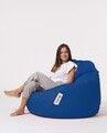 Fotoliu puf, Bean Bag, Ferndale Premium XXL, 115 x 130 cm, poliester impermeabil, albastru