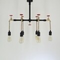 Candelabru All Design, metal, 75x35x45 cm, Beige Red