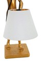 Lampa de masa Rabbit Stand, Mauro Ferretti, 1 x E14, 40W, 26x16x47 cm, polirasina/fier/textil, auriu/alb