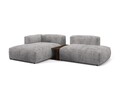 Coltar modular stanga 2 locuri, Martina-212, Micadoni Home, 285x176x75 cm, velur, gri deschis