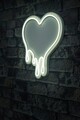 Decoratiune luminoasa LED, Melting Heart,  Benzi flexibile de neon, DC 12 V, Alb