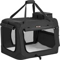 Geanta de transport pentru animale de companie S, Feandrea, max 7 kg, 50x35x35 cm, tesatura Oxford/otel, negru