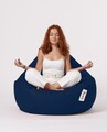 Fotoliu puf, Bean Bag, Ferndale Premium XXL, 115 x 130 cm, poliester impermeabil, albastru inchis