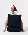 Fotoliu extensibil, Siesta, Ferndale Bean Bag, 55 - 180 cm, poliester impermeabil, negru