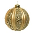 Glob Gold with sequins, Decoris, Ø8 cm, sticla, auriu