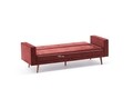 Canapea extensibila Dublin, Balcab Home, 3 locuri, 214x75x90 cm, lemn, rosu