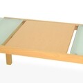 Masa dining extensibila, Ibiza, 135/202 x 86 x 75 cm, MDF/sticla, natur