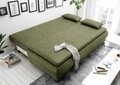 Canapea extensibila, Sophie, Brego 77 Olive, 3 locuri, 208 x 93 x 105 cm, PAL/lemn/poliester, olive