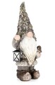 Decoratiune de gradina Florent Gnome, Bizzotto, 27.5x19.5x65 cm, magneziu, gri