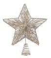 Varf decorativ pentru brad Star, Decoris, Ø 25 cm, metal, auriu