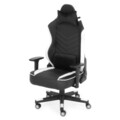 Scaun gaming, Noah, L.74 l.54 H.128-136, piele ecologica/plastic/metal, negru/alb