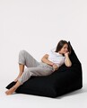 Fotoliu puf, Bean Bag Ferndale, Pyramid Bed, 145 cm, poliester impermeabil, negru