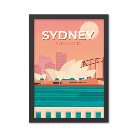 Tablou decorativ, Sydney (35 x 45), MDF , Polistiren, Multicolor