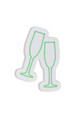 Decoratiune luminoasa LED, Champagne Glasses, Benzi flexibile de neon, DC 12 V, Verde