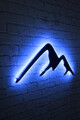 Decoratiune luminoasa LED, Mountain, MDF, 60 LED-uri, Albastru