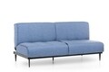 Canapea extensibila Anton Sofabed, Futon, 3 locuri, 190x130 cm, metal, albastru grizzled