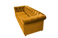 Canapea Oxford Chesterfield, 93x214x75 cm, 3 locuri, Galben mustar