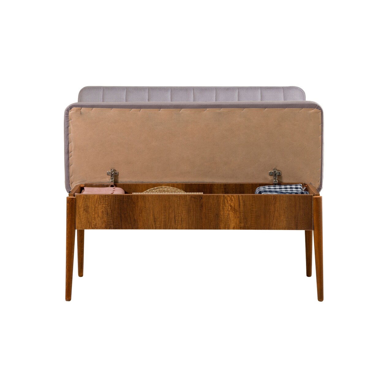 Bancheta cu spatar, Vina 0701-2, Vella, Soho, Walnut, 110x40x85 cm - 1 | YEO